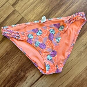 American Eagle Pineapple Print Bathing Suit Bikini Bottoms